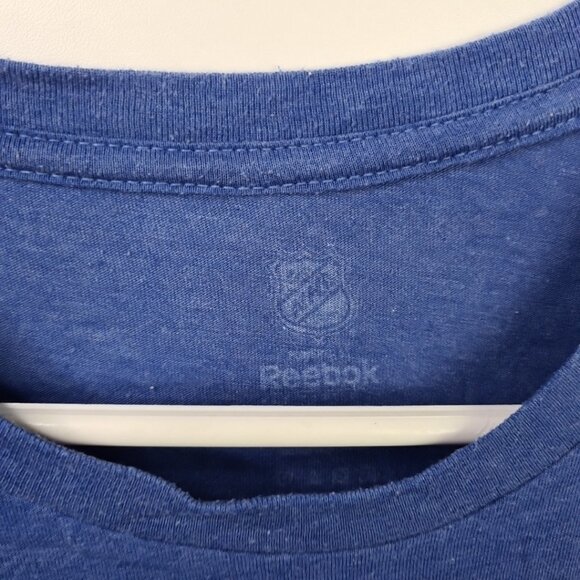 Reebok NHL Skate Logos T-Shirt Blue Men’s Tee Hockey Fan Apparel Size M - Picture 4 of 7
